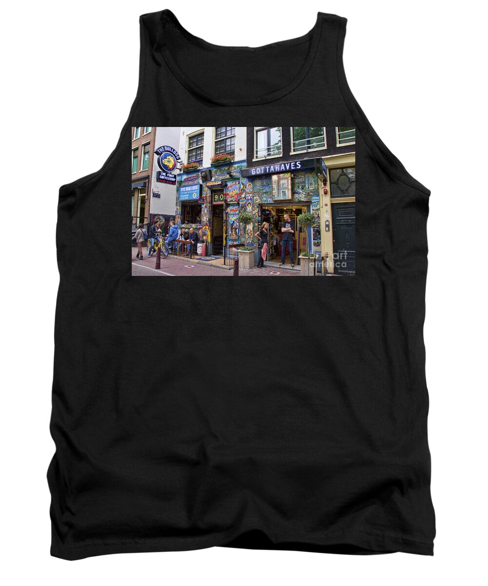 Europe Tank Top featuring the photograph The Bulldog Coffee Shop - Amsterdam by Crystal Nederman