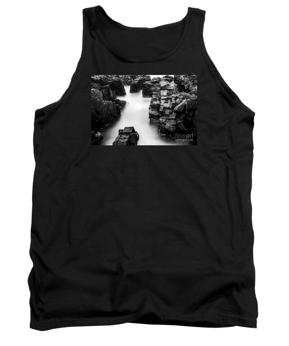 Black And White Tank Top featuring the photograph The cliffs by Gunnar Orn Arnason