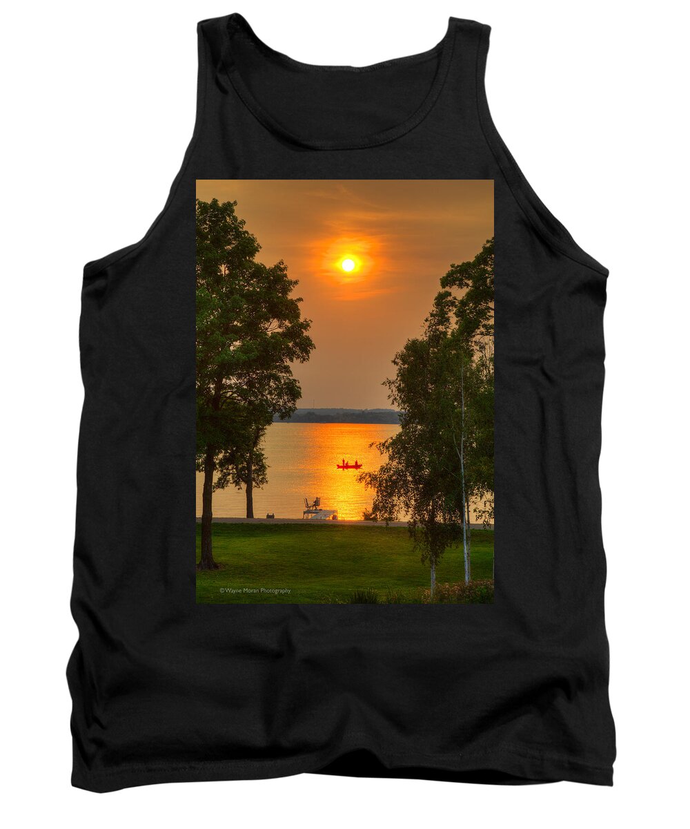 At The Lake Tank Top featuring the photograph The End of a Perfect Day by Wayne Moran