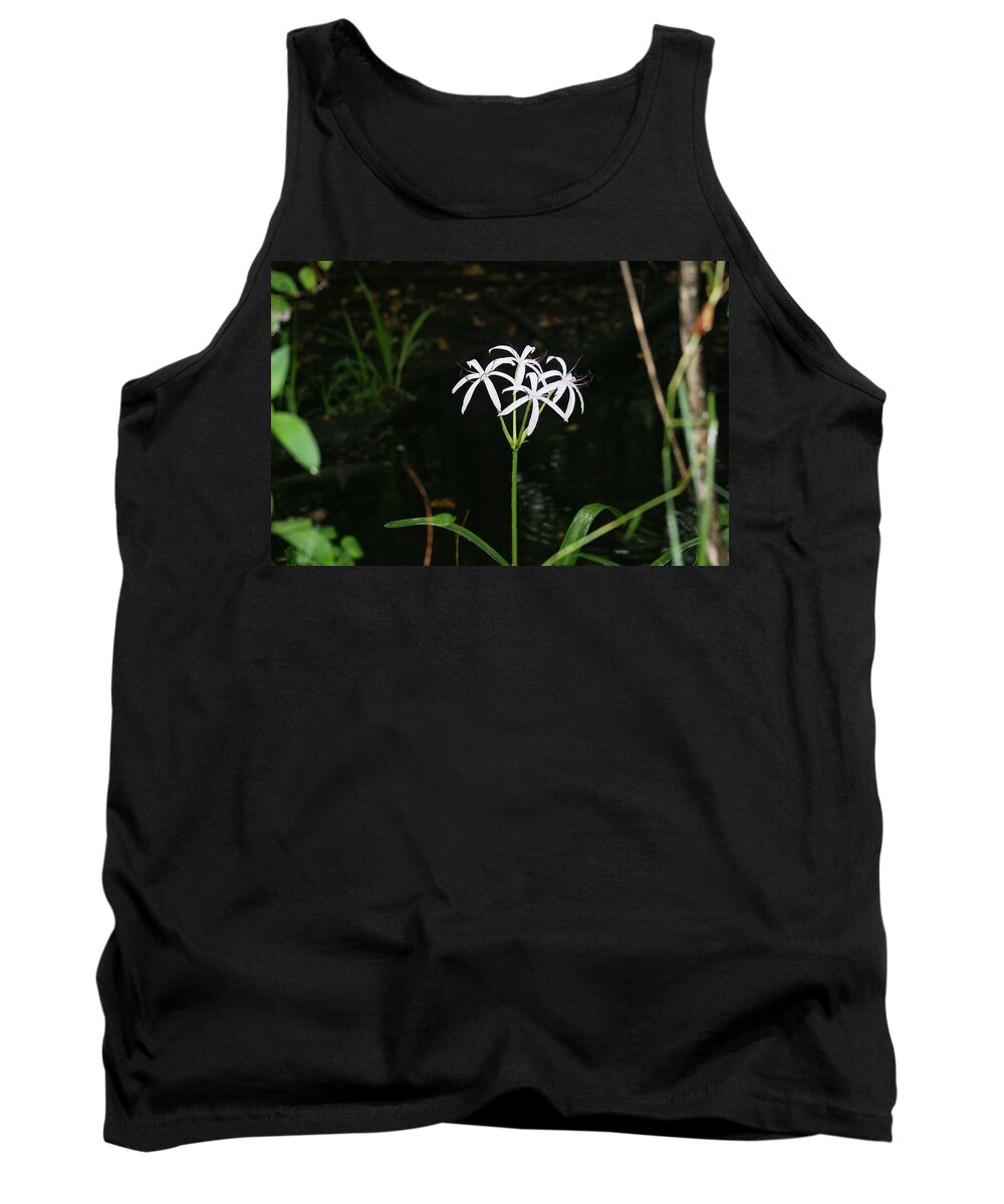 Spider Lily Tank Top featuring the photograph The Flower of the Swamp by Lindsey Floyd