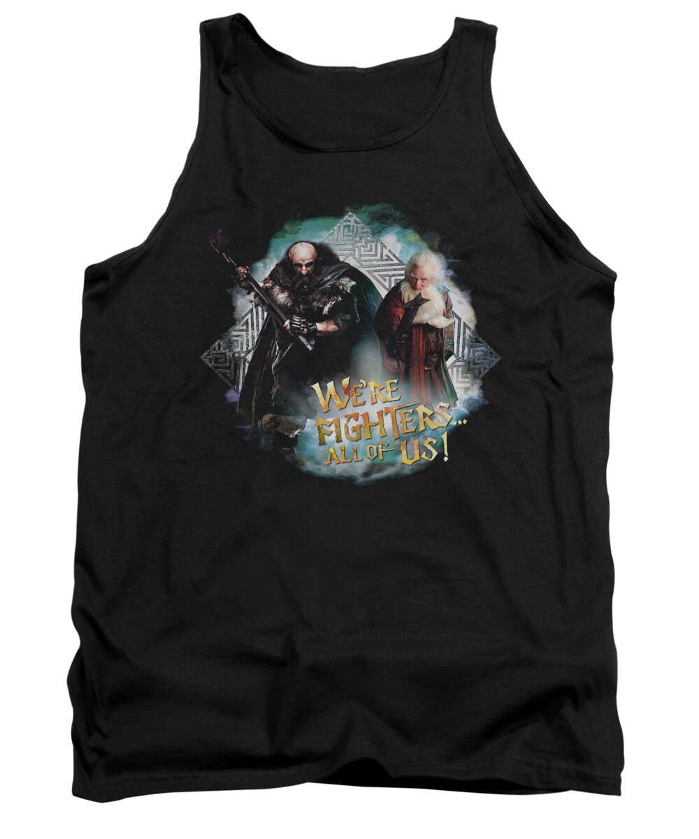 The Hobbit Tank Top featuring the digital art The Hobbit - We're Fighers by Brand A