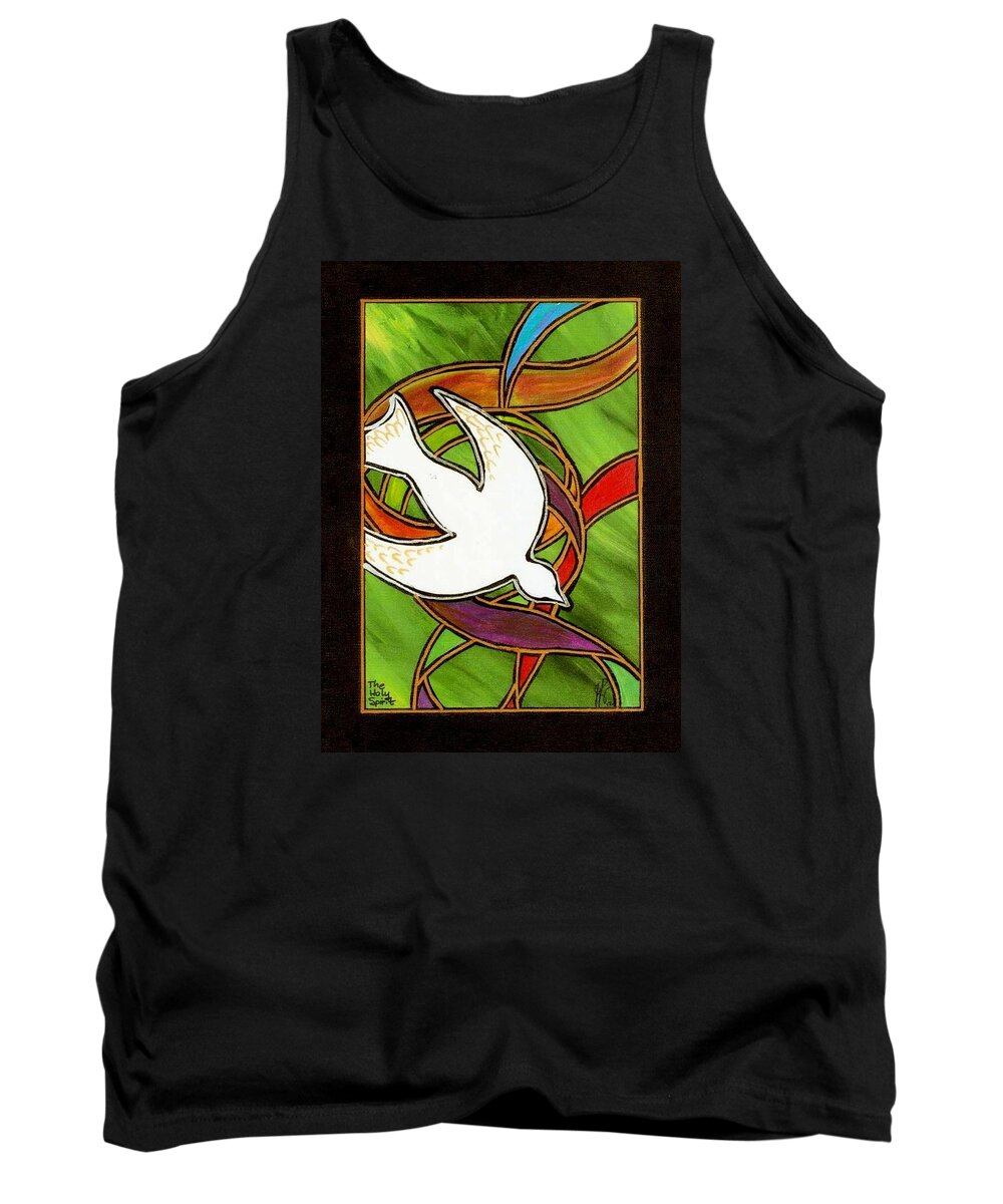 Dove Tank Top featuring the painting The Holy Spirit by Jim Harris
