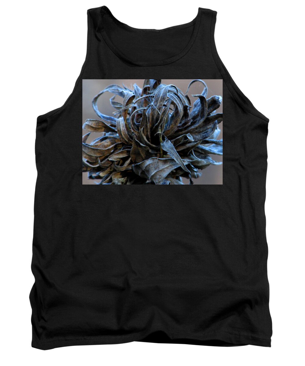 Bud Tank Top featuring the photograph The Last of the Flower by Kimberly Mackowski