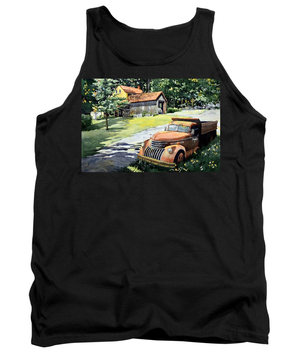 Watercolor Tank Top featuring the painting The Lost Ones by Mick Williams