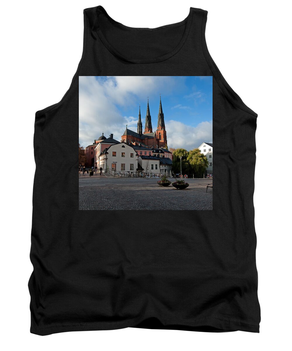 The Medieval Uppsala Tank Top featuring the photograph The medieval Uppsala by Torbjorn Swenelius