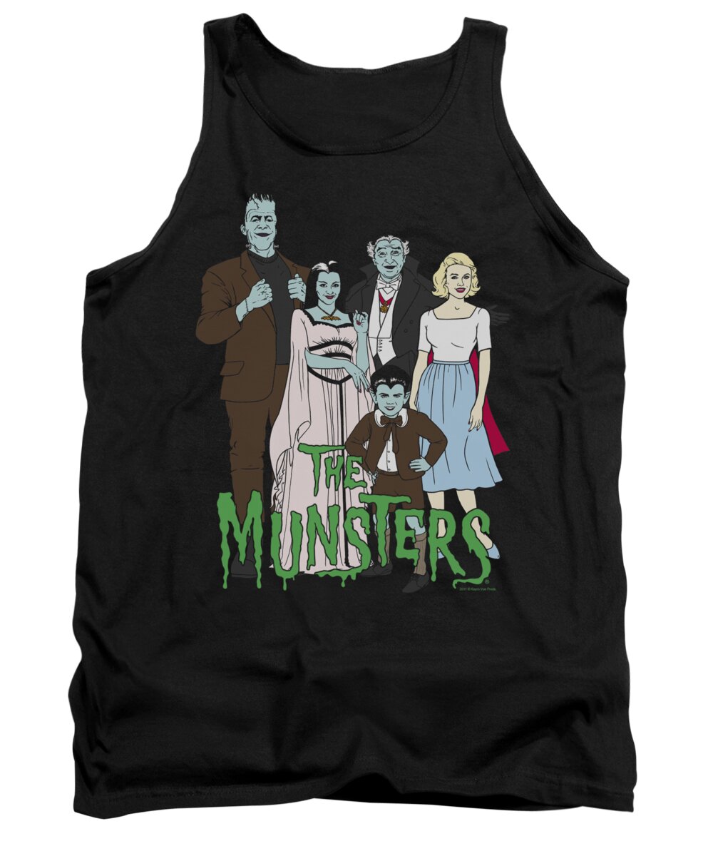 The Munsters Tank Top featuring the digital art The Munsters - The Family by Brand A