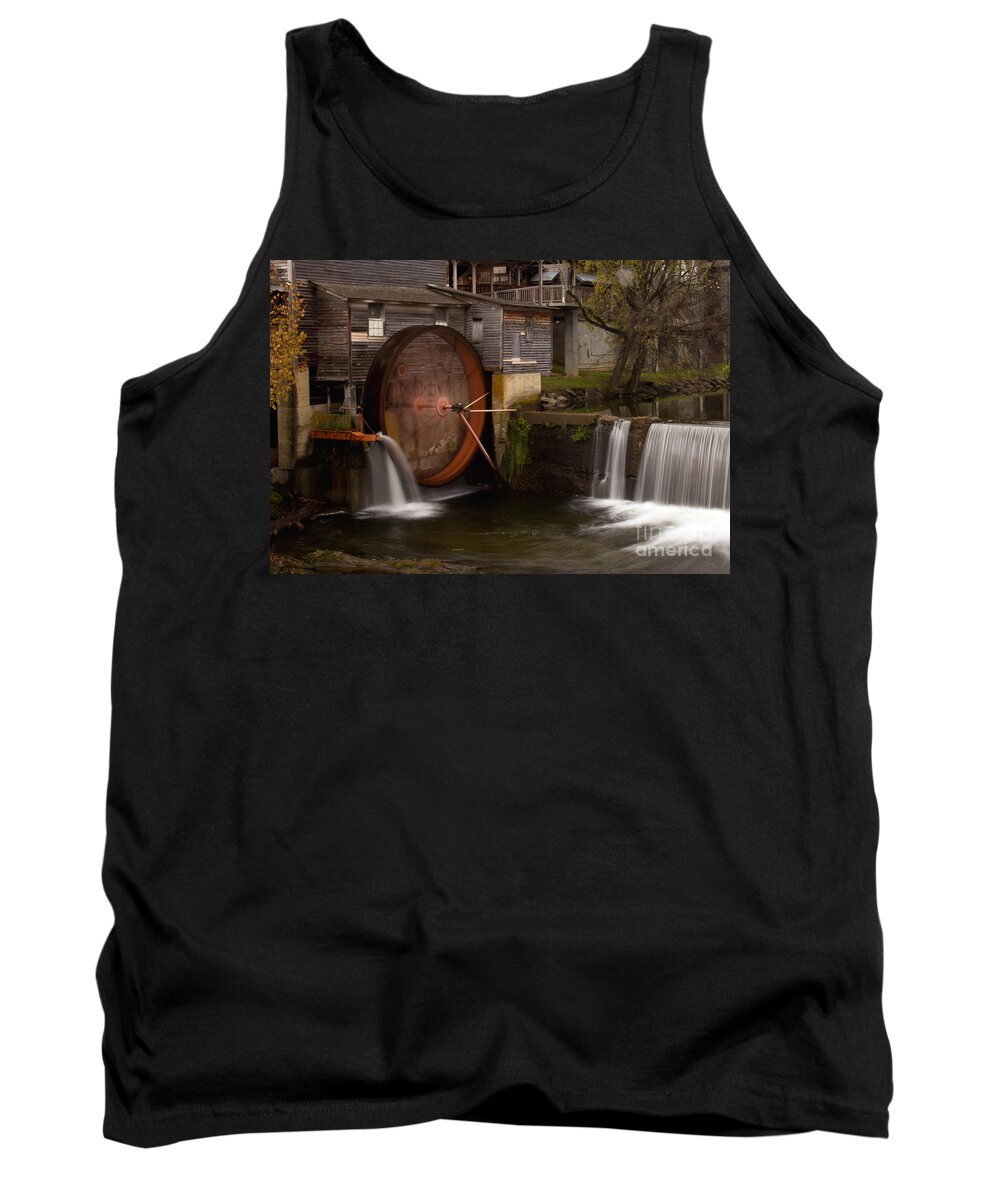 Grist Tank Top featuring the photograph The Old Mill Detail by Douglas Stucky