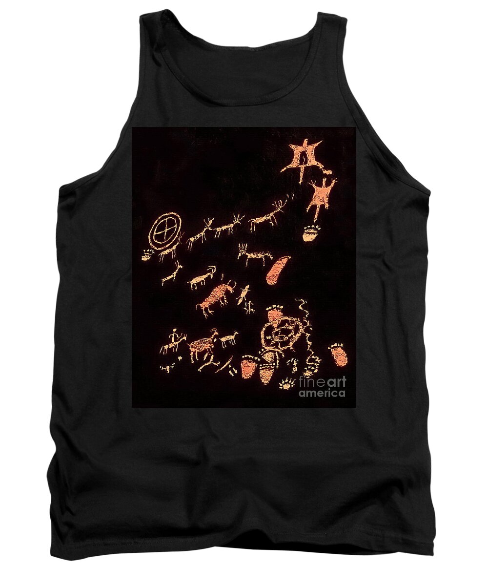 Digital Enhanced Color Photo Tank Top featuring the digital art The Rock That Tells A Story 1 by Tim Richards