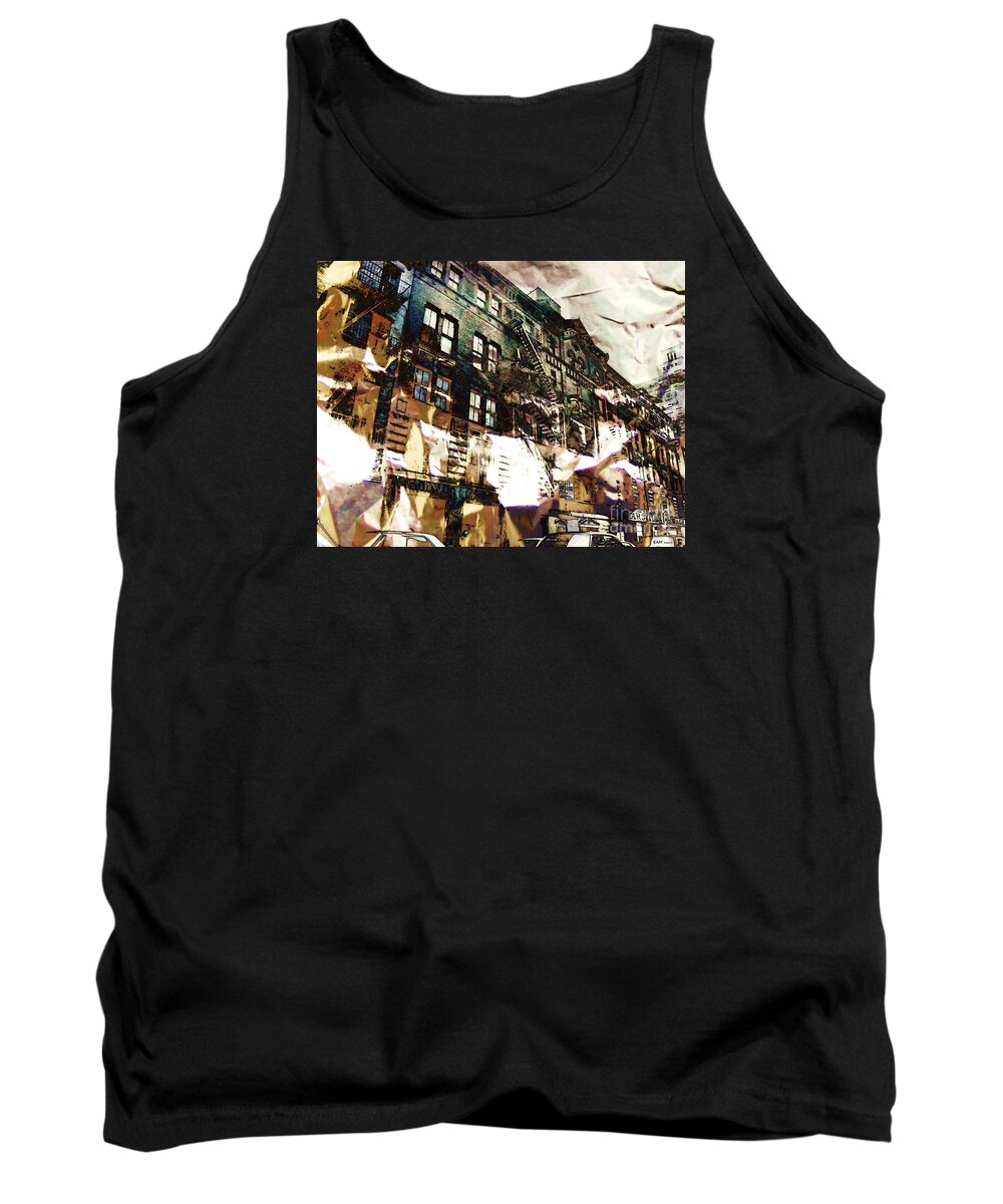 Fractal Art Tank Top featuring the digital art The Silver Factory / 231 East 47th Street by Elizabeth McTaggart
