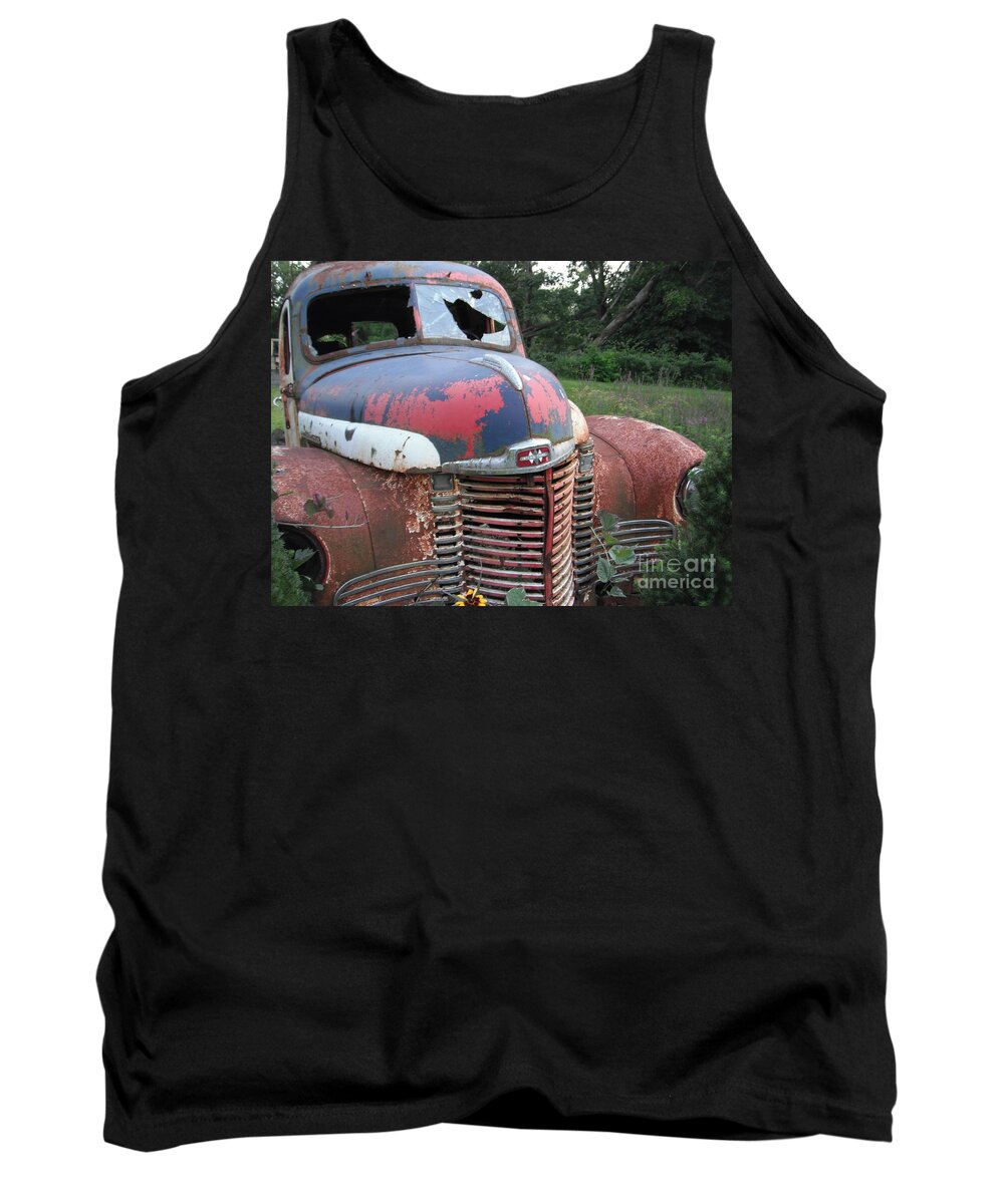Truck Tank Top featuring the photograph The Truck Stops Here by Susan Carella