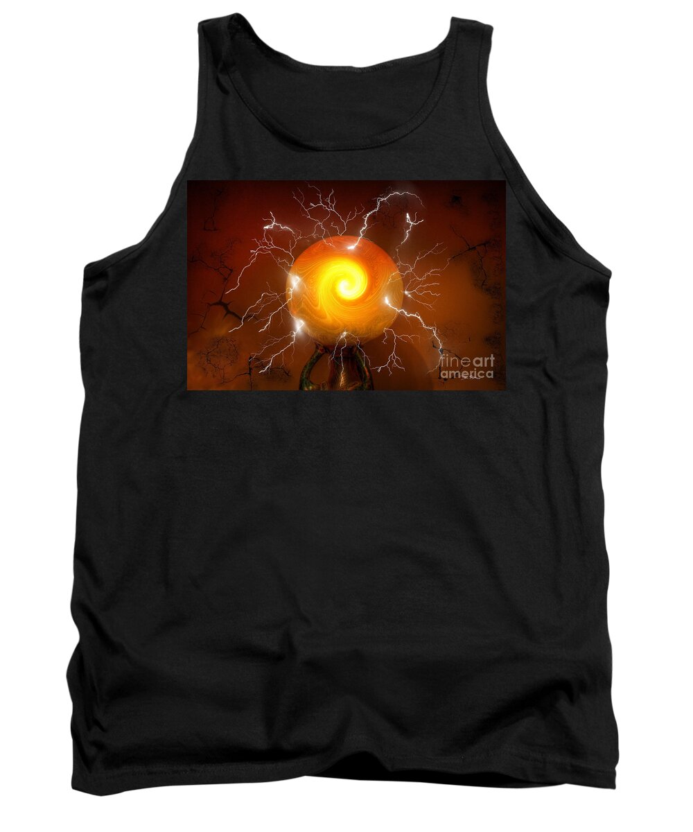 Abstract Tank Top featuring the digital art The Vision by Dan Stone