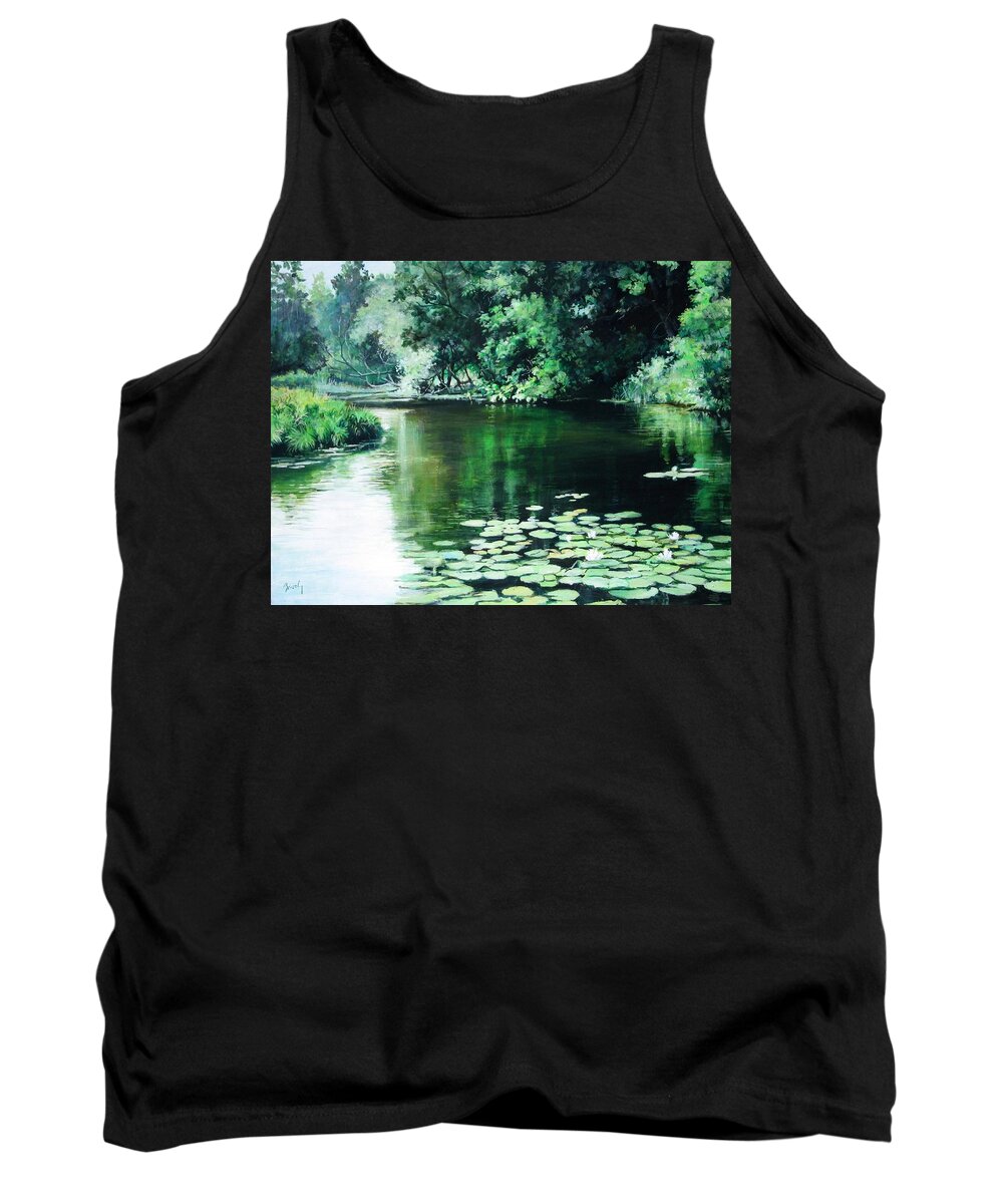 Landscape Tank Top featuring the painting Their Spot by William Brody
