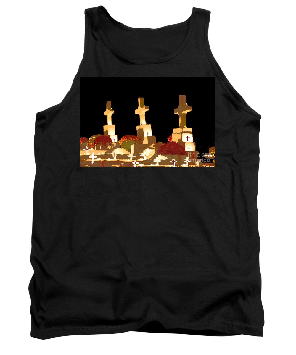 Cross Photography Tank Top featuring the photograph Louisiana Artistic Cemetery by Luana K Perez
