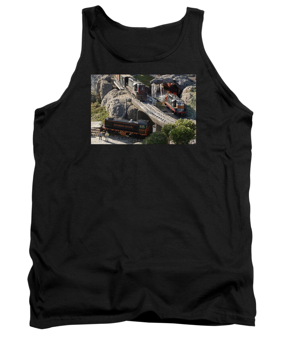 Linda Brody Tank Top featuring the photograph Three Engines at Waterfall by Linda Brody