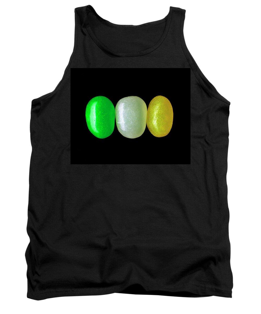Cooking Tank Top featuring the photograph Three Jelly Beans by Romulo Yanes