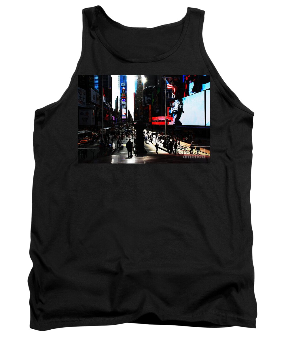 New Tank Top featuring the photograph Times Square by Jonas Luis