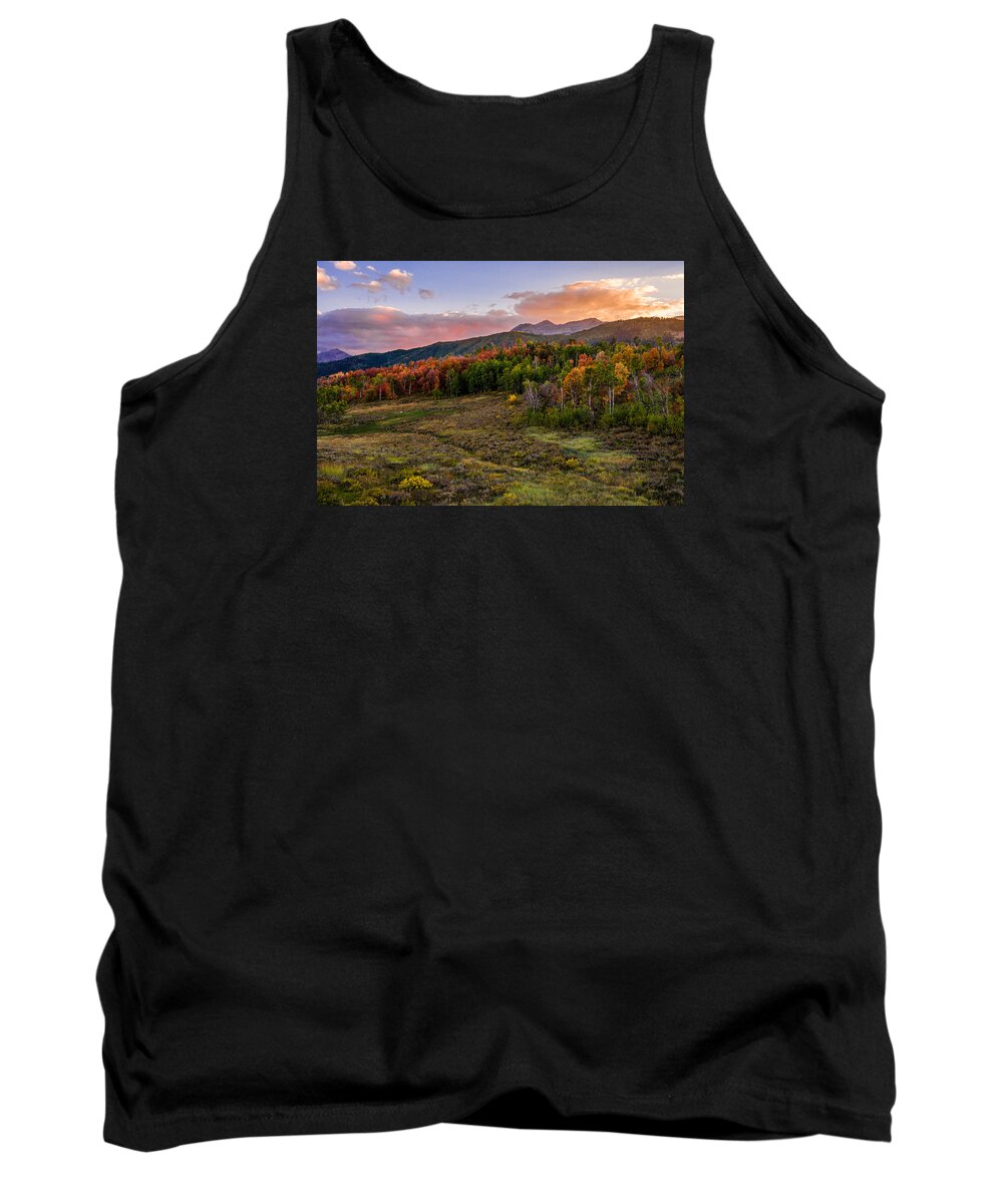 Timp Fall Glow Tank Top featuring the photograph Timp Fall Glow by Chad Dutson