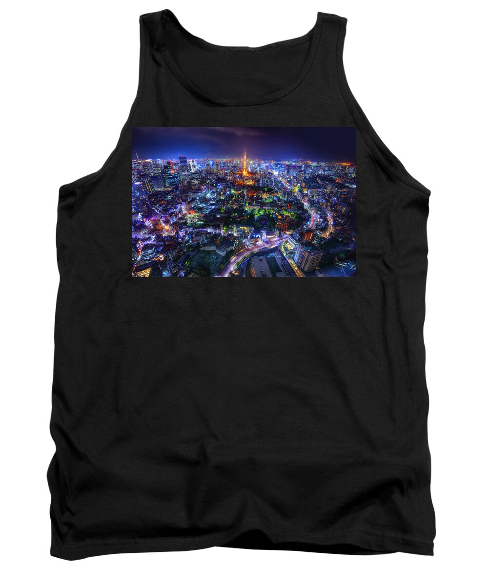 Tokyo Tank Top featuring the photograph Tokyo Dreamscape by Midori Chan