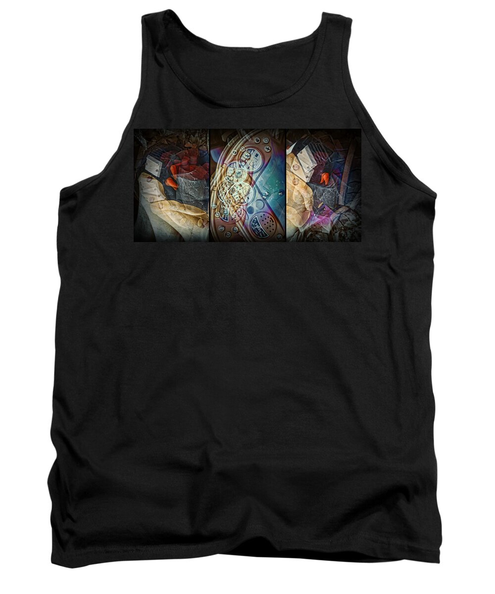 Abstract Tank Top featuring the photograph Toys Triptych by Wayne Sherriff