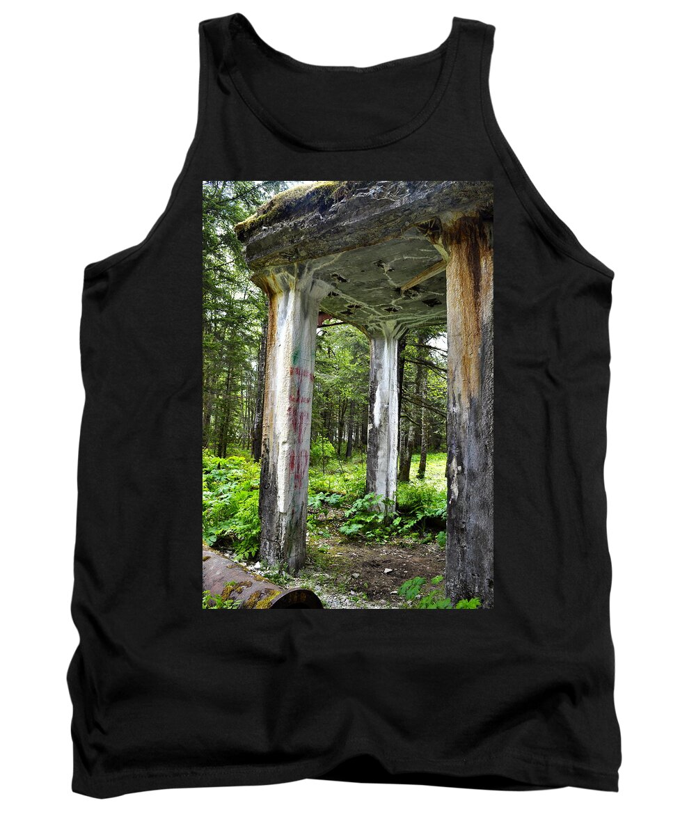 Treadwell Tank Top featuring the photograph Treadwell Mine Building by Cathy Mahnke