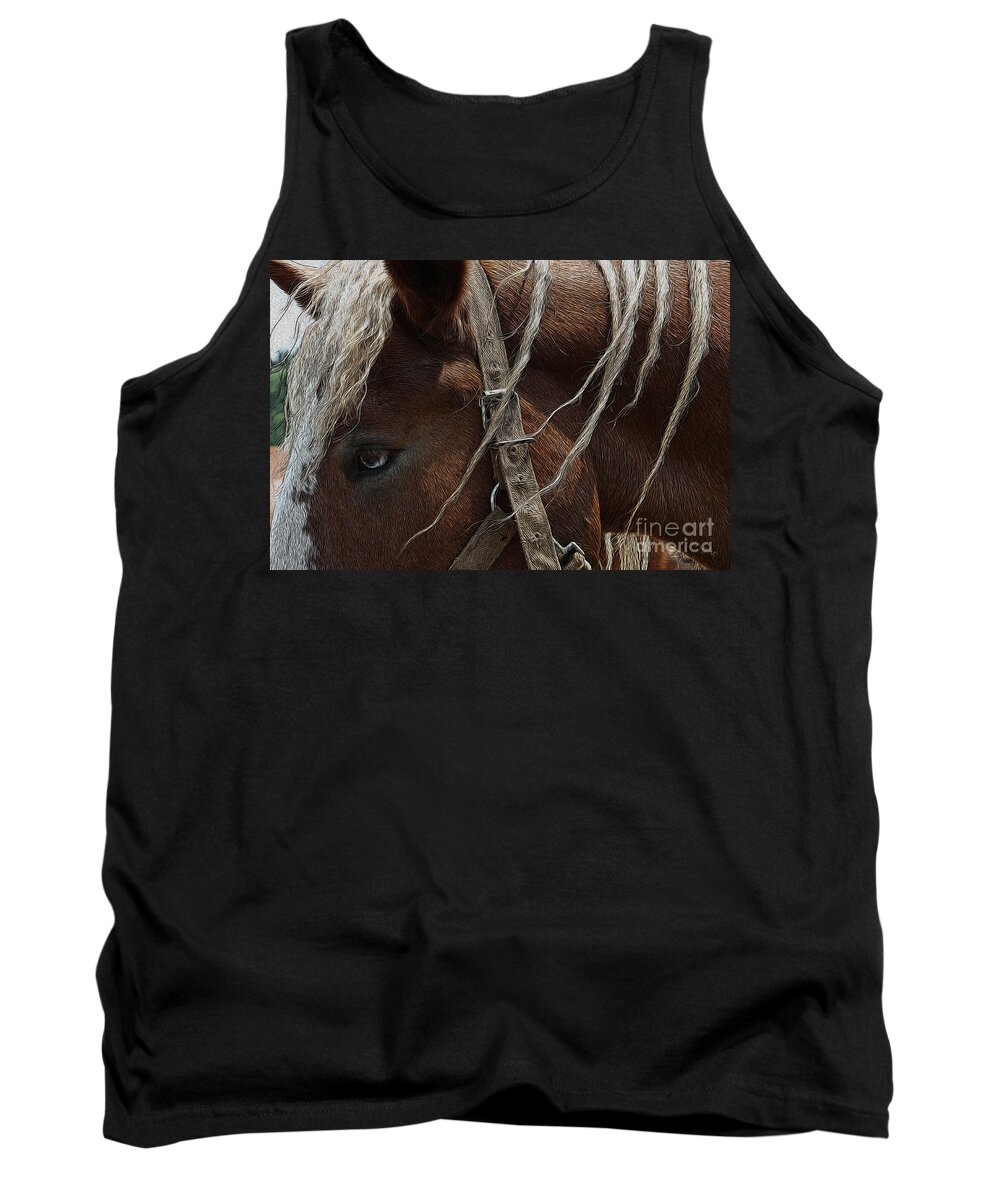 Horse Tank Top featuring the photograph Trusted Friend 2 by Yvonne Wright