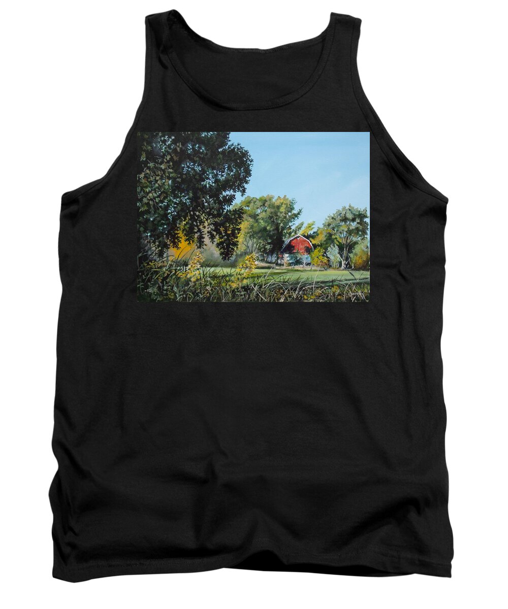 Farm Tank Top featuring the painting Tucked Away by William Brody