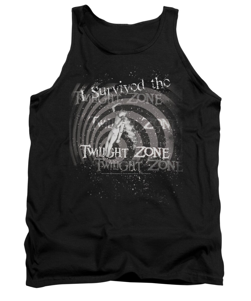 Twilight Zone Tank Top featuring the digital art Twilight Zone - I Survived by Brand A