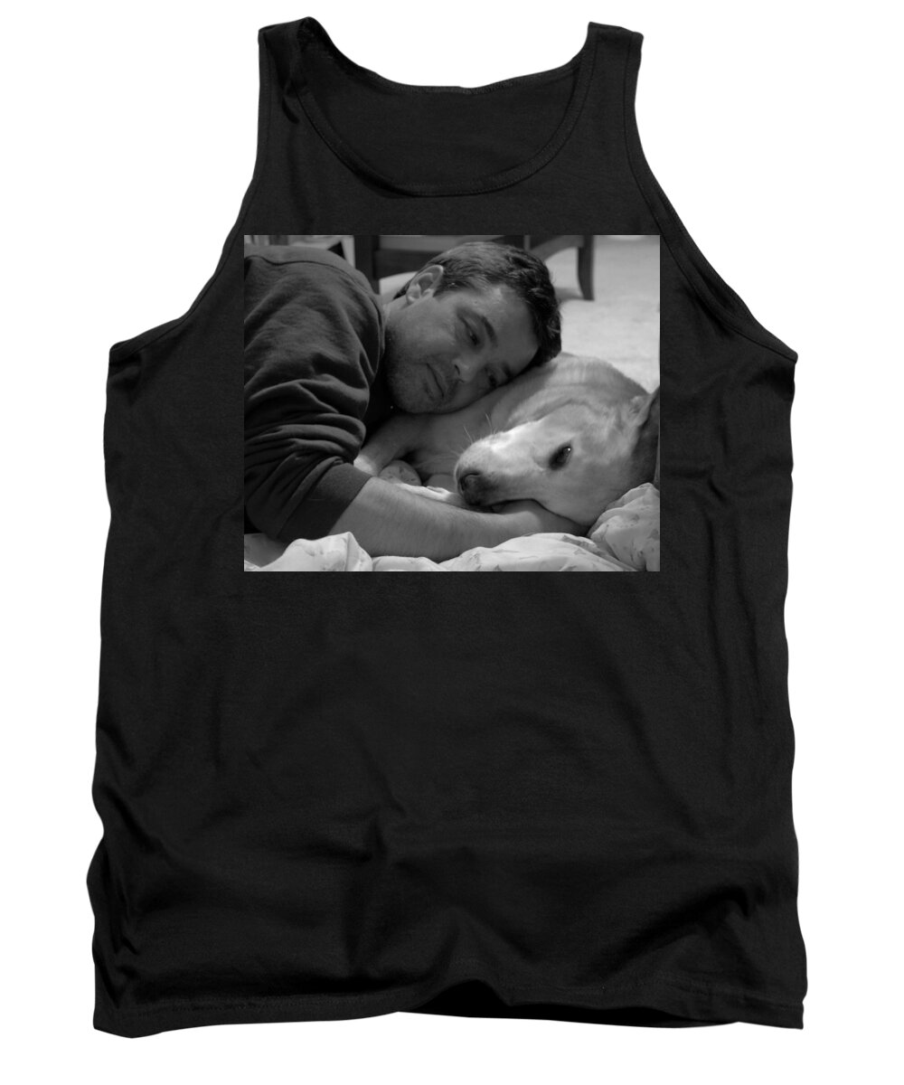 Man And His Dog Tank Top featuring the photograph Unconditional Love by Rachel Bochnia