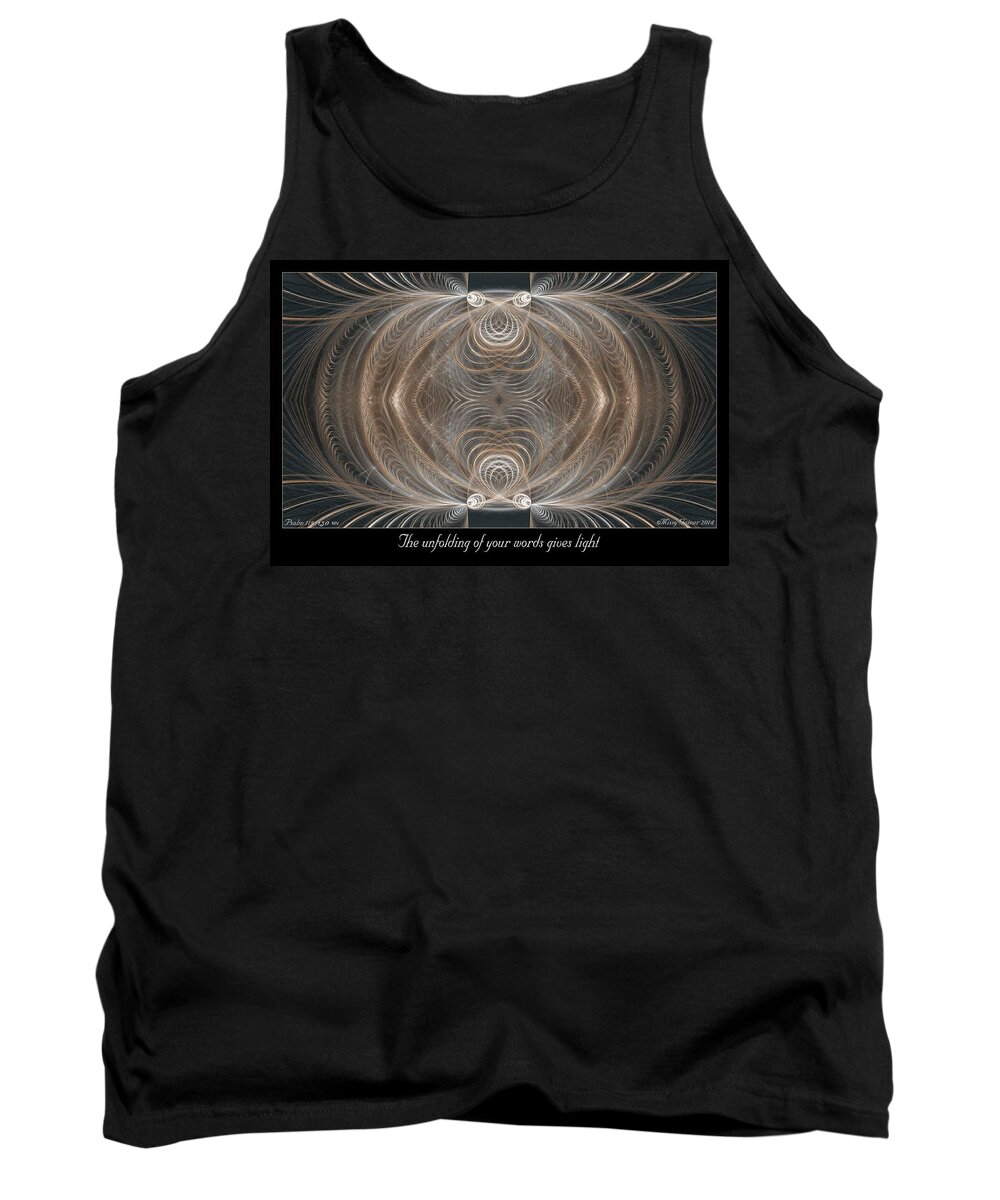 Fractal Tank Top featuring the digital art Unfolding by Missy Gainer