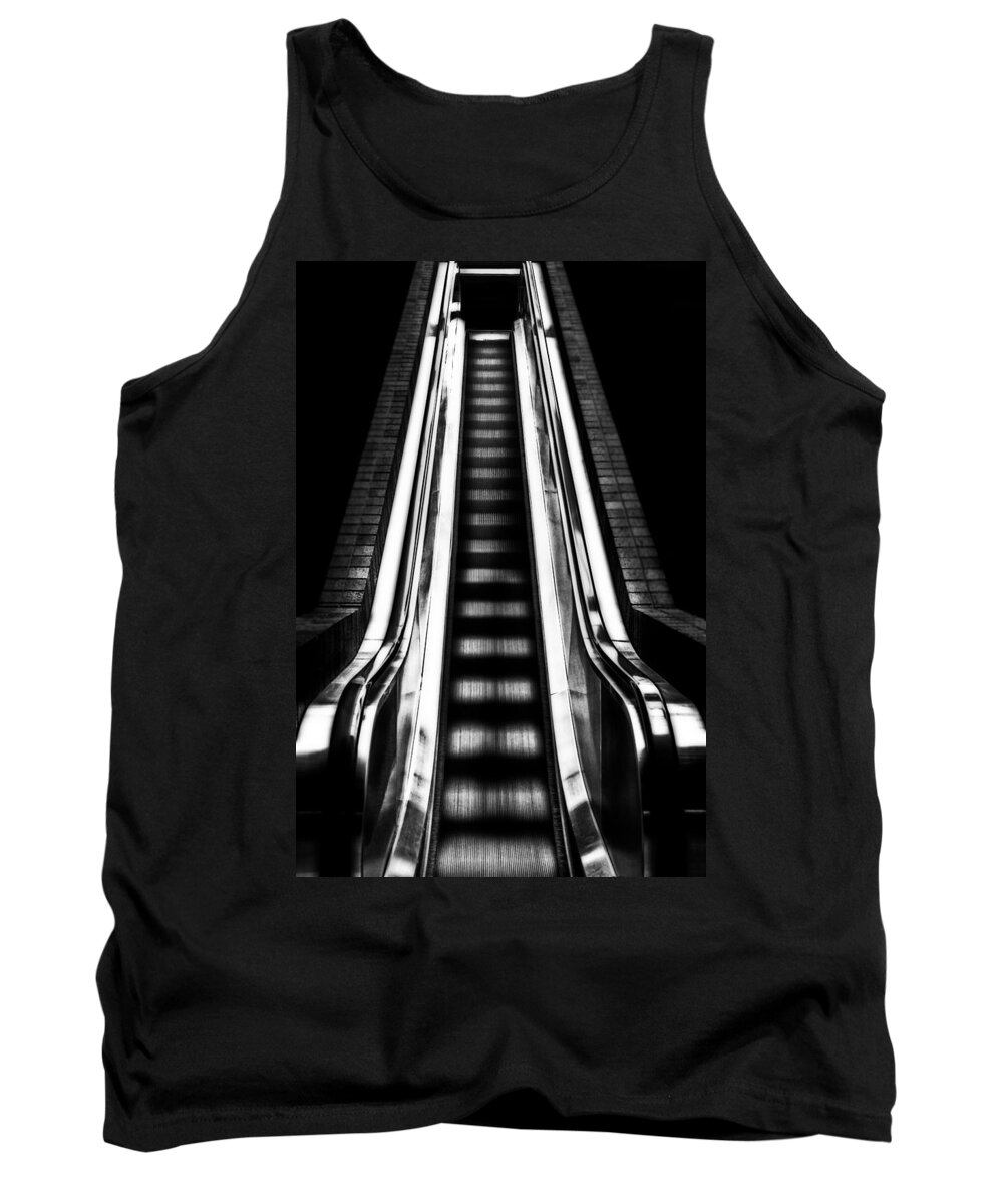 Escalator Tank Top featuring the photograph Up or Down by Mark Alder
