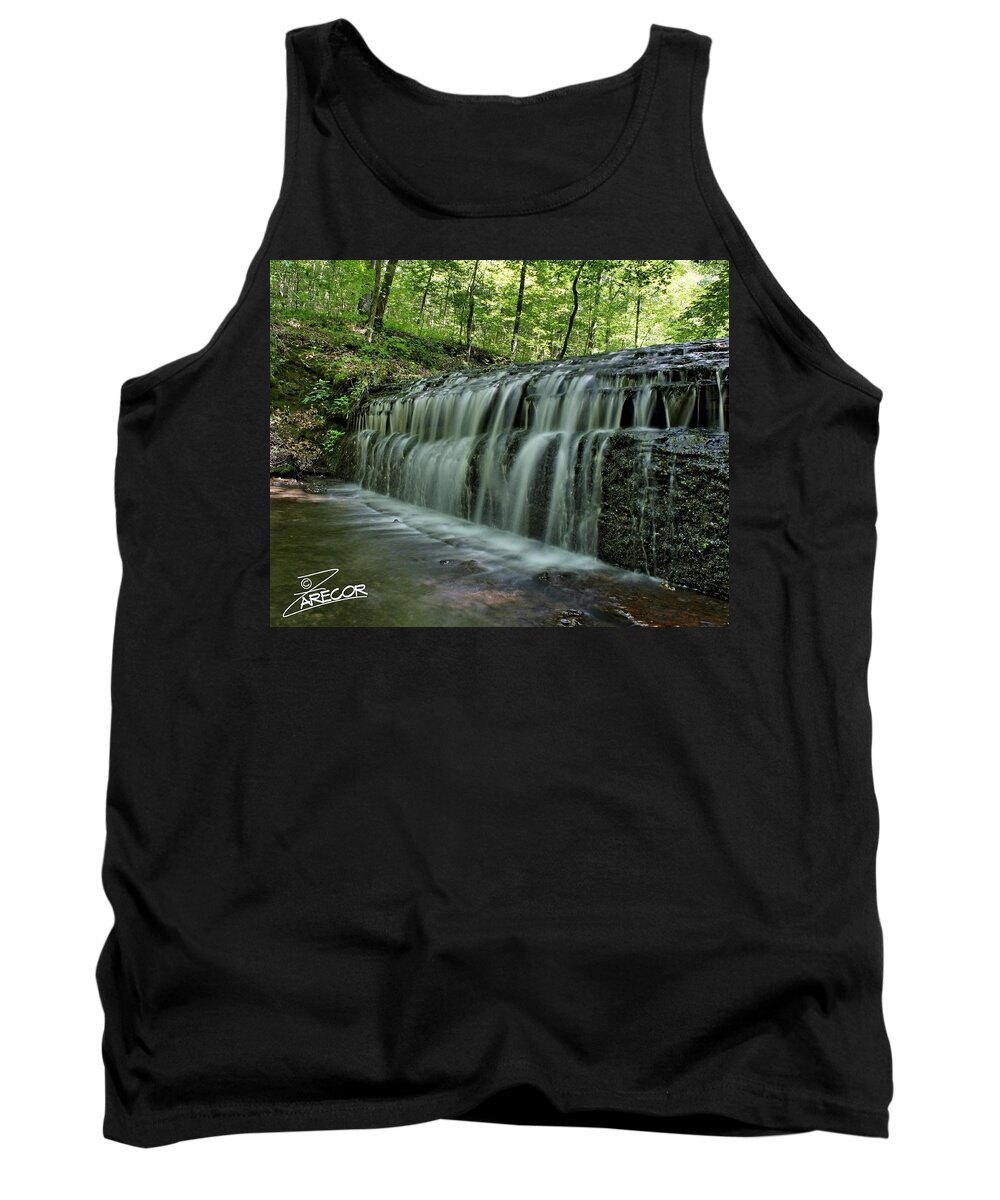 Fall Tank Top featuring the photograph Upper Falls at Stillhouse Hollow by David Zarecor