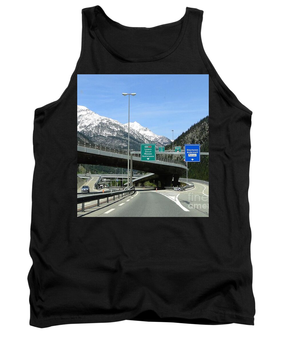 Swiss Tank Top featuring the photograph Holliday roads by Dita Van Stipriaan