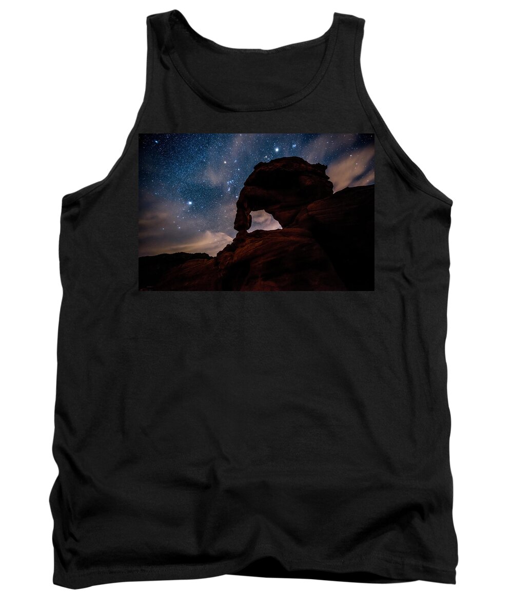 Nevada Tank Top featuring the photograph Valley of Fire Stars by Dustin LeFevre