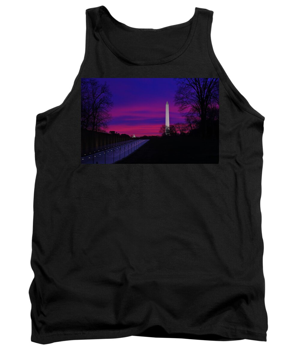 Metro Tank Top featuring the photograph Vietnam Memorial Sunrise by Metro DC Photography