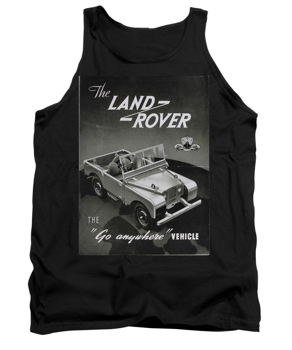 Landrover Tank Top featuring the photograph Vintage Land Rover Advert by Georgia Clare