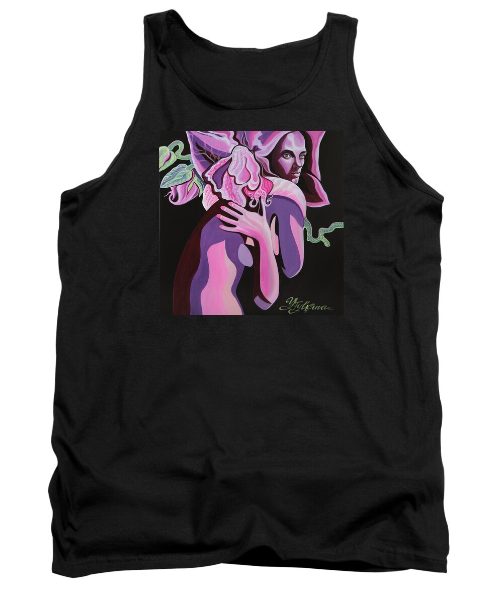Fantasy Tank Top featuring the painting Violet by Yelena Tylkina