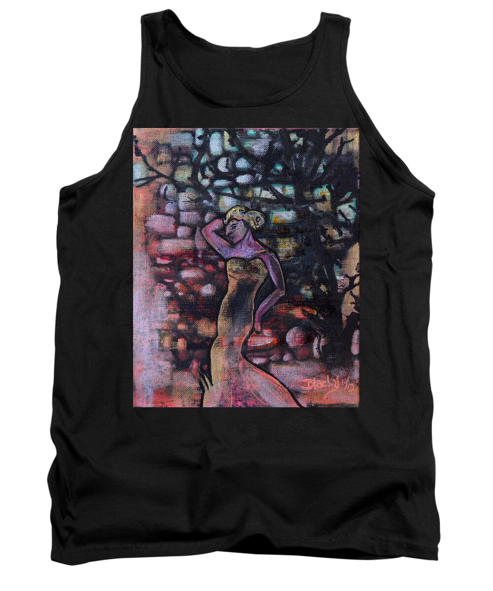 Woman Tank Top featuring the painting Walking Into The Twilight by Donna Blackhall