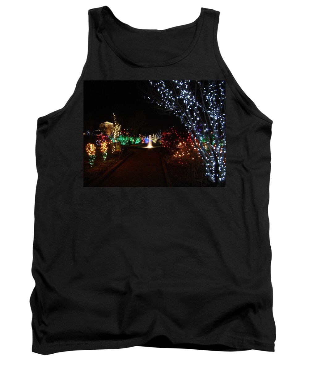 Fine Art Tank Top featuring the photograph Walking Toward a Spectrum of Delight by Rodney Lee Williams