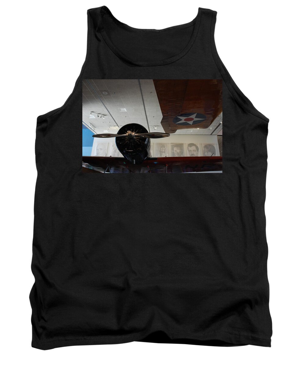 Aviators Tank Top featuring the photograph Wall of Great Aviators by Kenny Glover