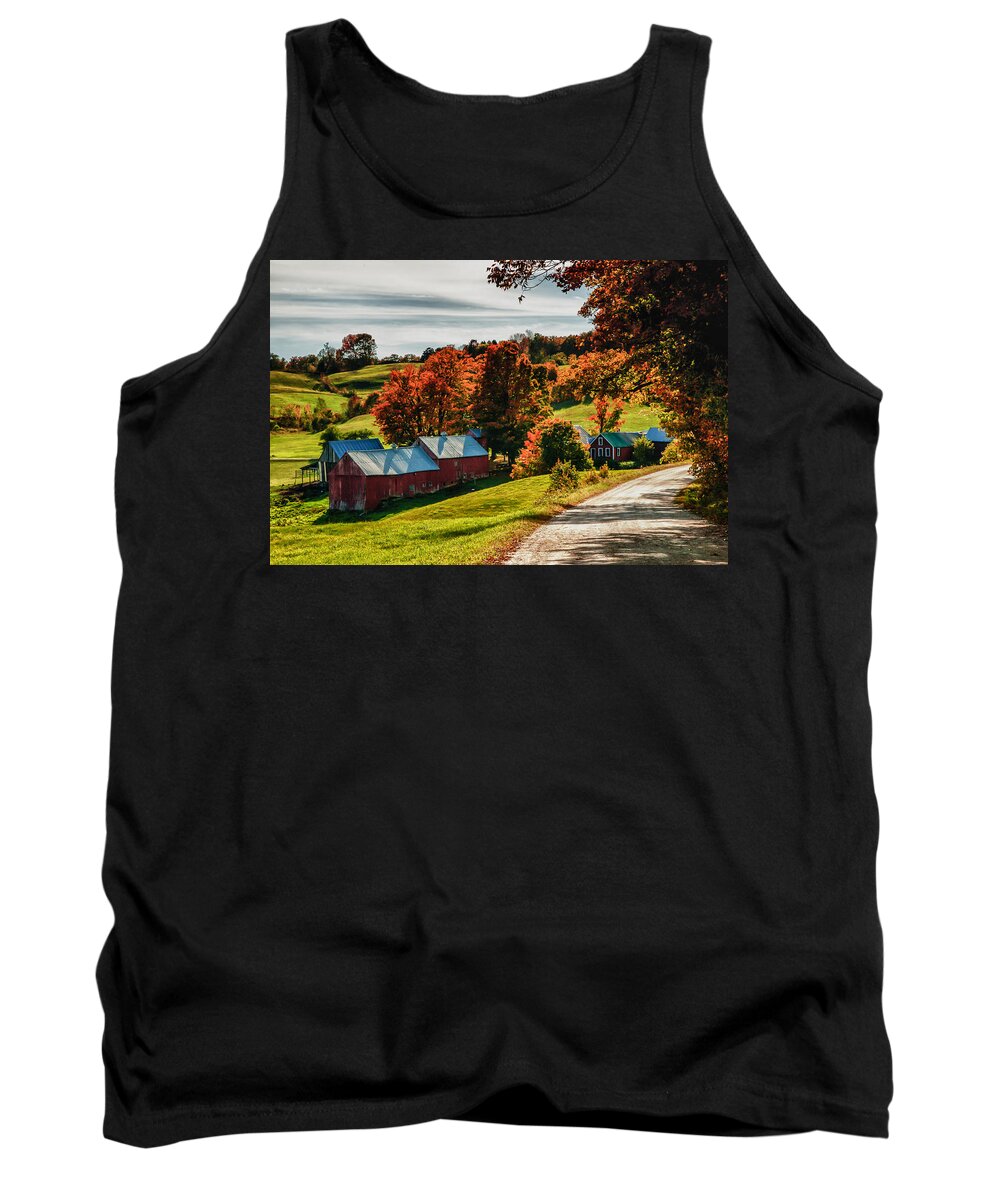  Jenne Farm Tank Top featuring the photograph Wandering Down The Road by Jeff Folger