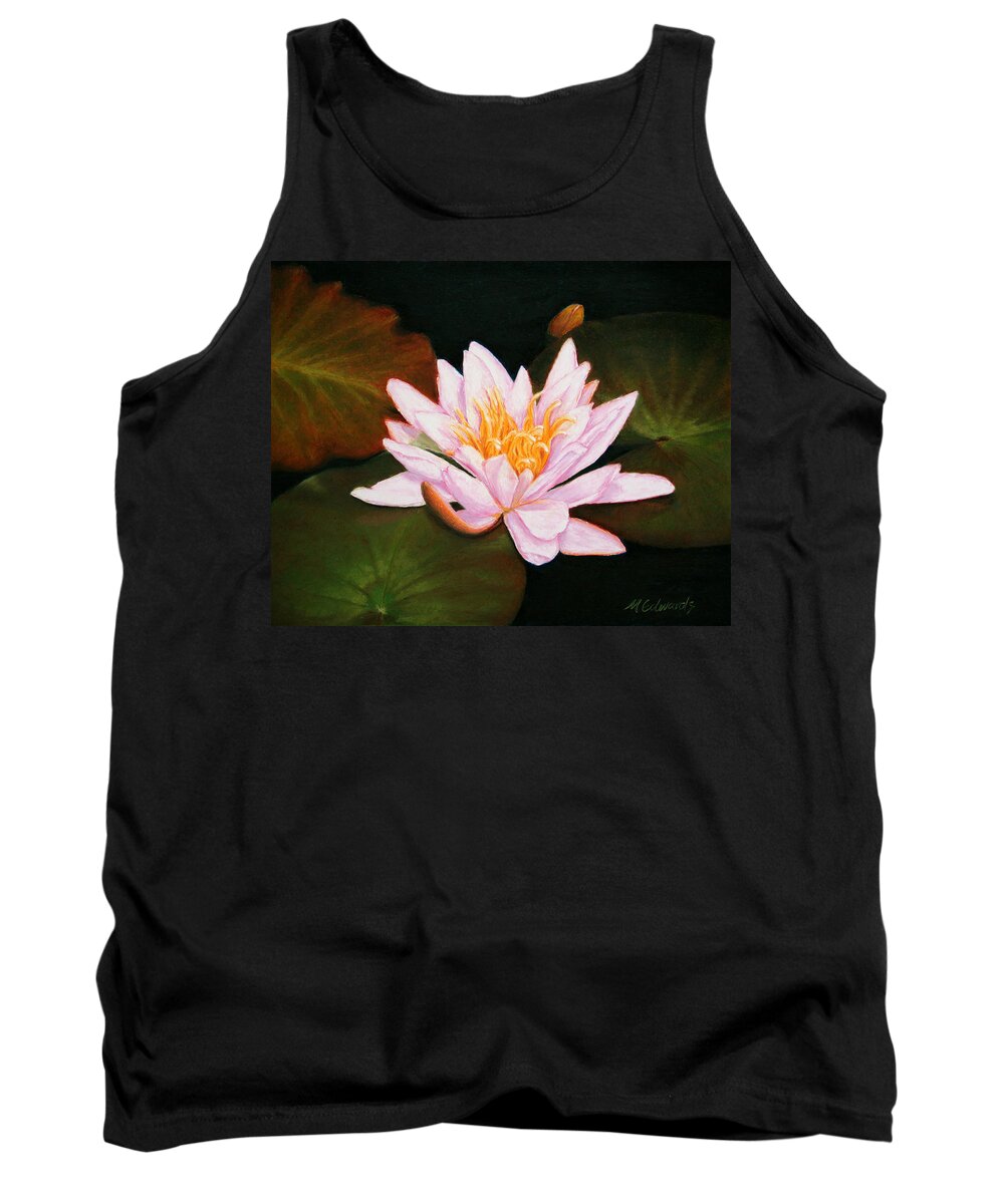 Water Tank Top featuring the painting Water Lily by Marna Edwards Flavell
