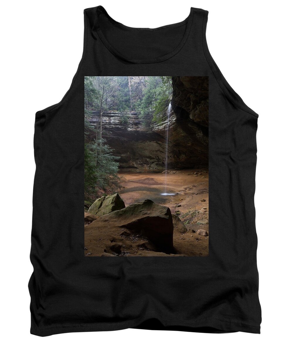 Water Tank Top featuring the photograph Waterfall At Ash Cave by Dale Kincaid