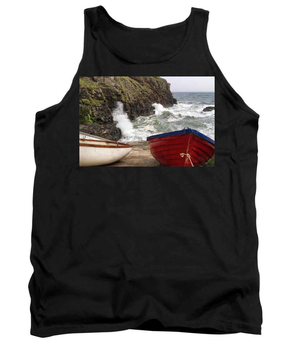 Cliff Tank Top featuring the photograph Wave Action by Shirley Mitchell
