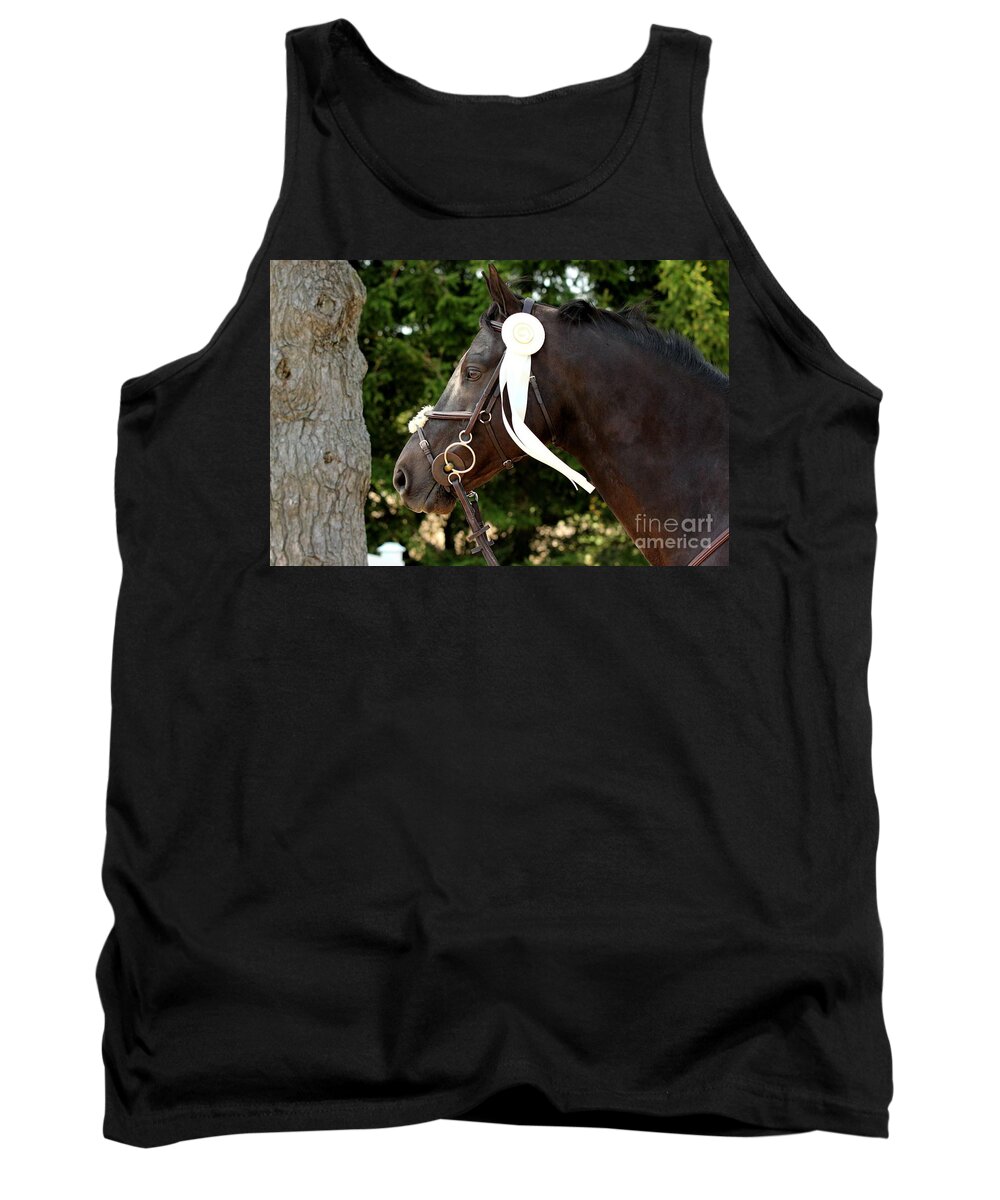 Horse Tank Top featuring the photograph White Ribbon by Janice Byer