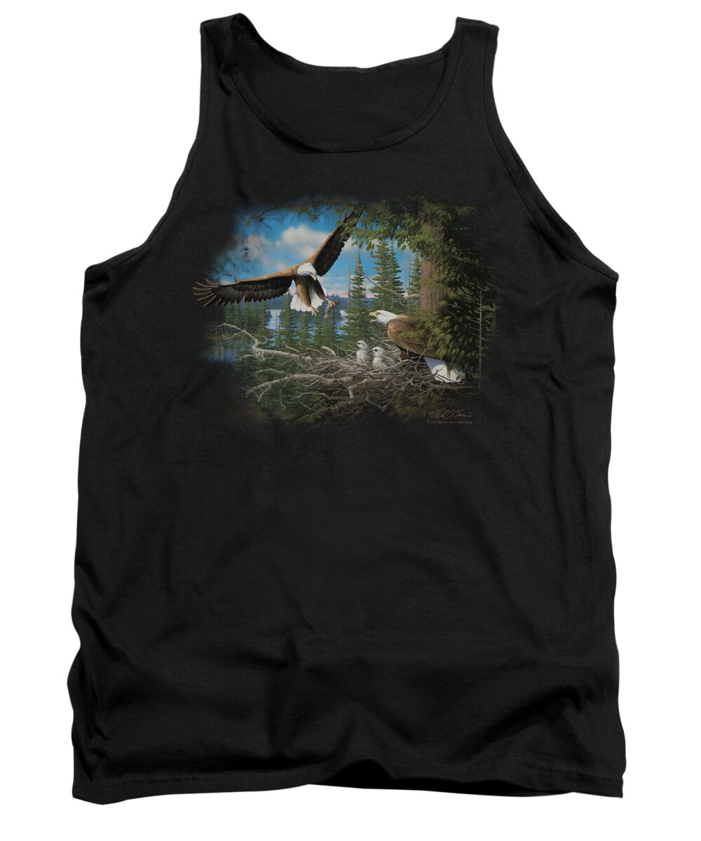  Tank Top featuring the digital art Wildlife - Spring Bald Eagles by Brand A