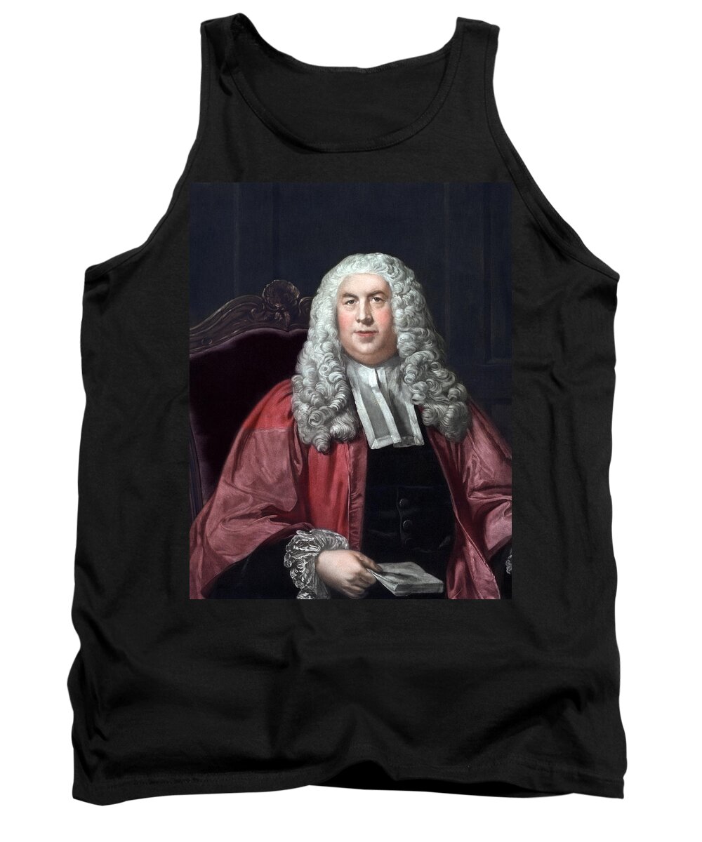 18th Century Tank Top featuring the drawing William Blackstone by Thomas Hamilton Crawford