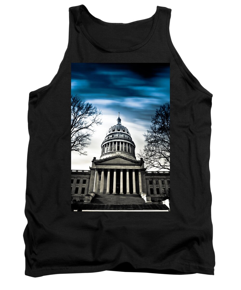 West Virginia Tank Top featuring the photograph WV State Capitol Building by Shane Holsclaw