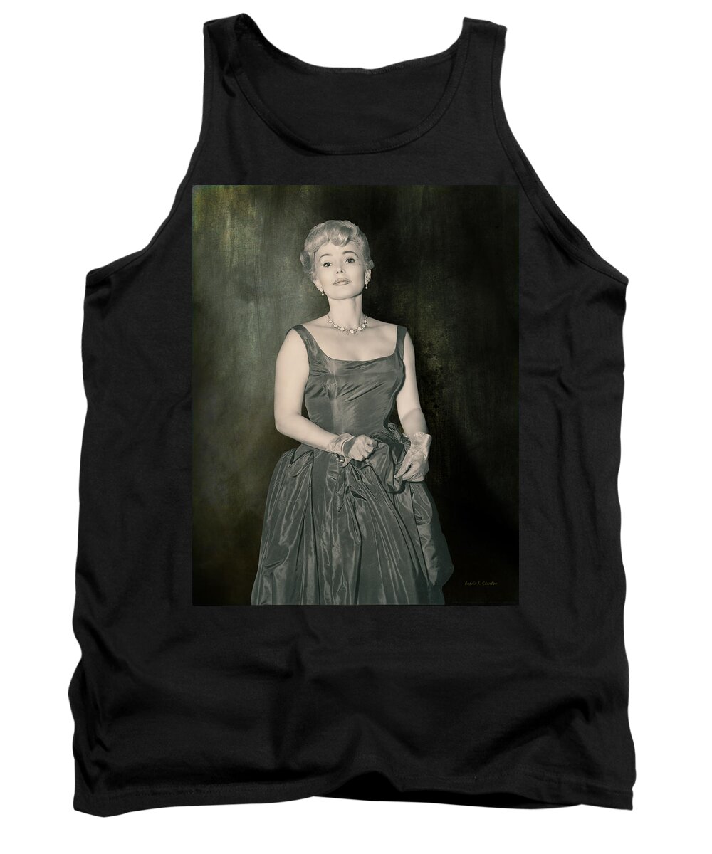 Actress Tank Top featuring the photograph Zsazsa Gabor in the 1950's by Angela Stanton