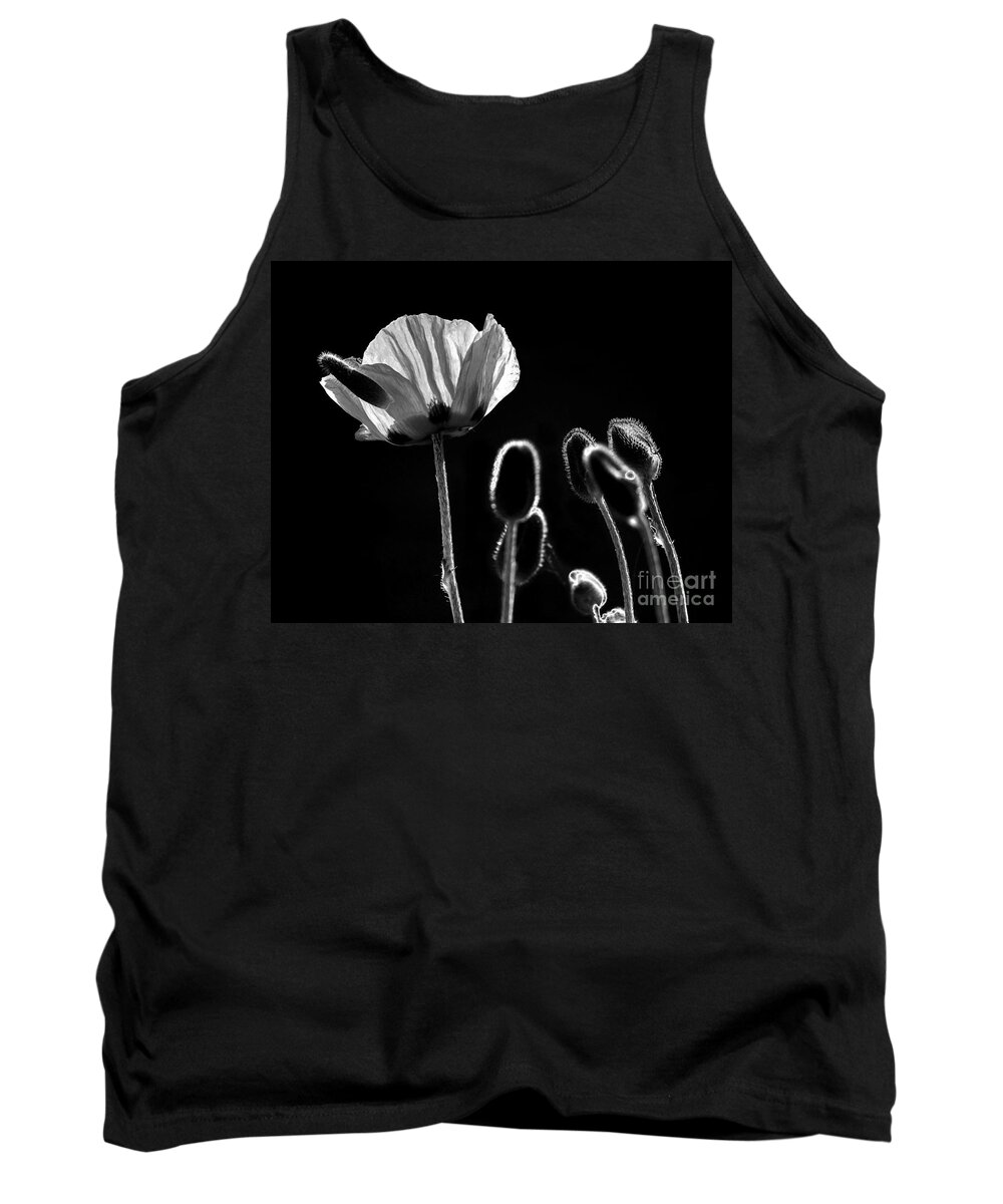 Black And White Photography Tank Top featuring the photograph POP #1 by Sue Stefanowicz