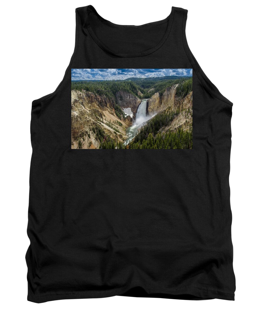 Yellowstone Tank Top featuring the photograph Afternoon at Lower Yellowstone Falls by Greg Nyquist